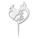 MR & MRS v srdci - dekorácia z akrylu