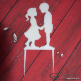 Chlapec a dievča - dekorácia z akrylu