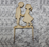 Chlapec a dievča - dekorácia z dreva