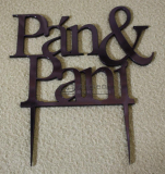 Pán a pani - tenké písmo - dekorácia z akrylu
