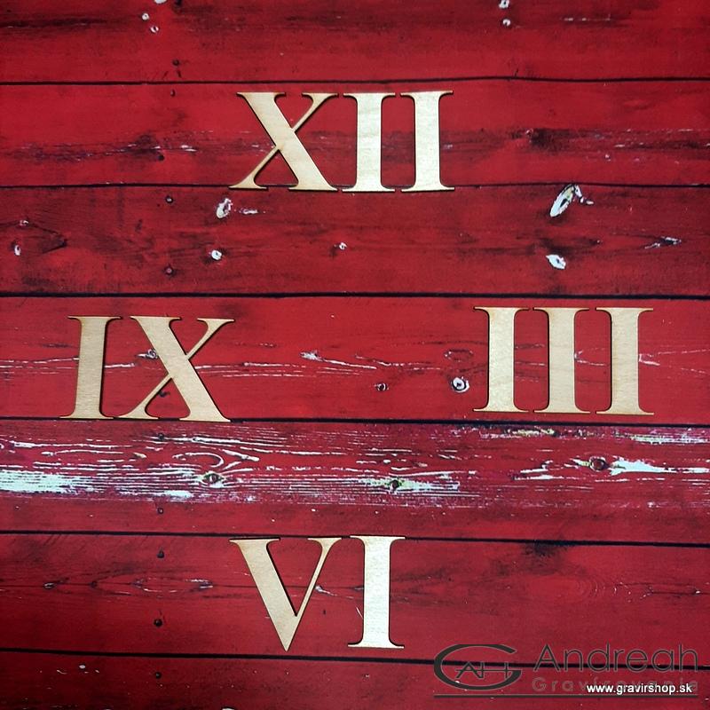 Rímske číslice z dreva