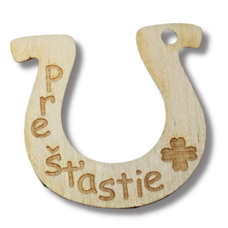 Podkova "Pre šťastie" z dreva
