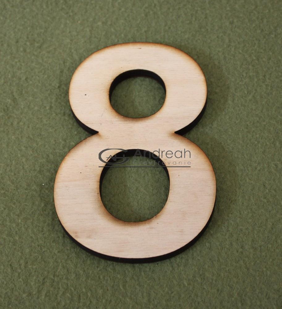 Vyrezávané číslo z dreva exteriér