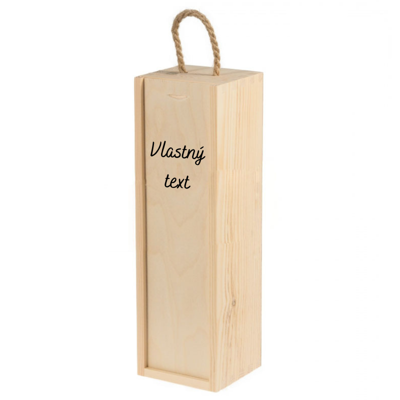 Drevená krabica na víno s vlastným textom