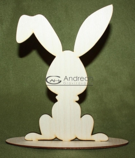 Veľkonočný zajko-uško z dreva na dekorovanie
