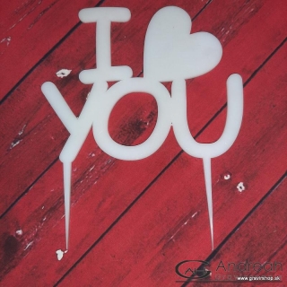 I love you - dekorácia z akrylu