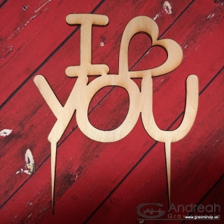 I love you - dekorácia z dreva