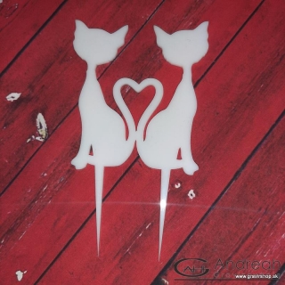 Mačky - dekorácia z akrylu