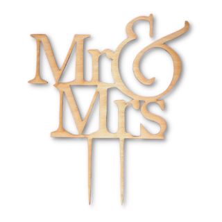MR & MRS - dekorácia z dreva
