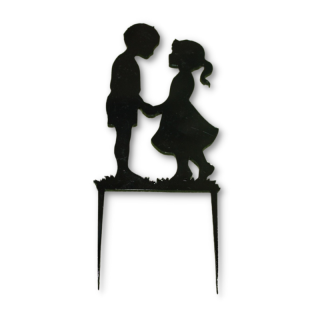 Chlapec a dievča - dekorácia z akrylu