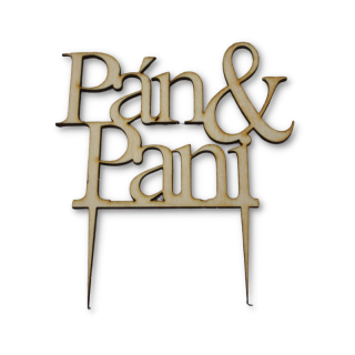 Pán a pani - tenké písmo - dekorácia z dreva