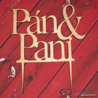 Pán a pani - tenké písmo - dekorácia z dreva