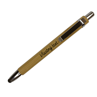 Bambusové pero a stylus s vlastným textom