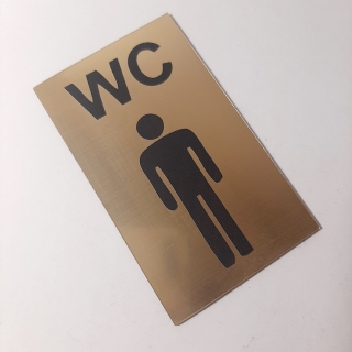 Piktogram WC muži - plast